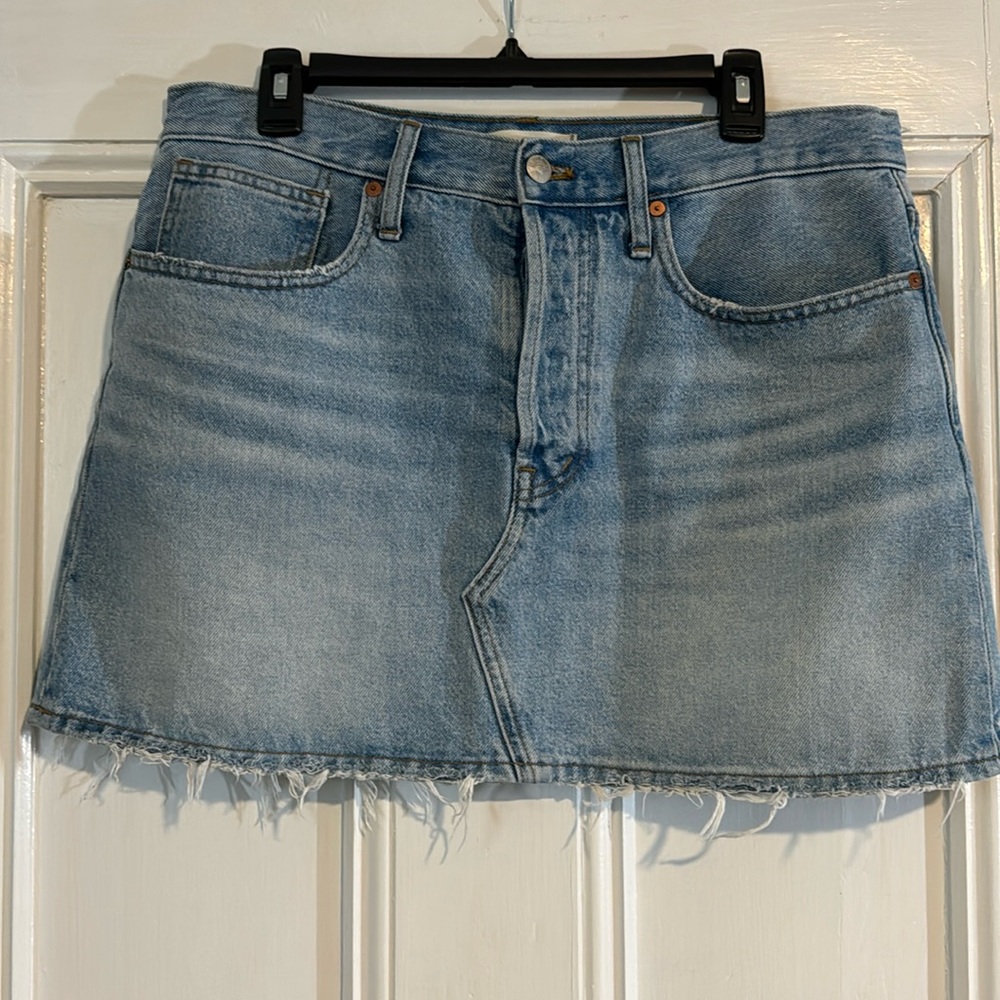 Madewell Light Denim Mini Skirt